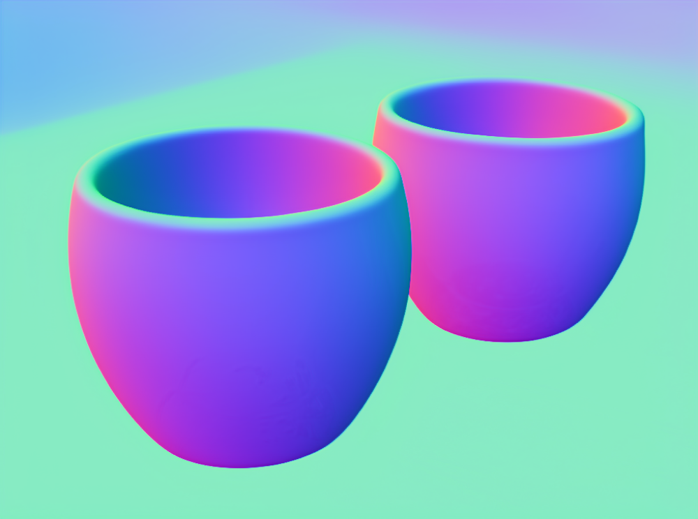 TransNormal-2 predicted surface normals for double-walled glass